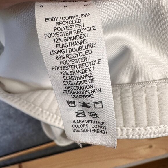 Nike White Women's Sports Bra Medium Coverage Size Small Swoosh - Picture 5 of 6